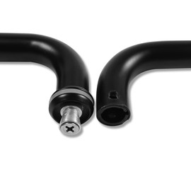 Rackickyer Back to Back Frameless Glass Shower Door Pulls, Fits 6-12mm(1/4"-1/2") Thickness Glass Doors, 6 Inch Mounting Hole Distance, Matte Black 304 Stainless Steel Door Handles for Bathroom