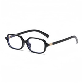 WDZAYXC Classic Rectangular Sunglasses Retro Slim Lenses Vintage Rectangle Sunglasses, Black/anti-blue light