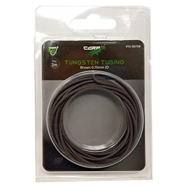 Carp On - 2m Tungsten Tubing 0.75mm Bore - Soft and Supple with High Density - Mud Brown - Essential Easy Thread Terminal Tackle To Make Balanced Fishing Rigs (2m of Mud Brown) [15-8075B]