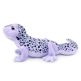 Tiny Heart Simulation Soft Gecko Lizard Plush Toy, Lifelike Leopard Gecko Soft Plush Toy, Purple, 15.7 inch Lizard Plush Toy Model, Children's Game, Companion Decoration