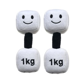 Hazza Toyz Plush Toy Dumbbell - Suitable For Newborn Babies - Very Cute Soft Toy - Plush Toys for Babies Infant Girls Boys Baby Gift (Lamby Black and White Double Pack)