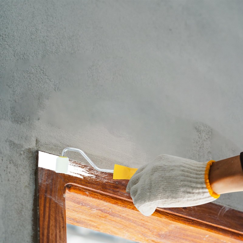 Mini Paint Roller Set 1 Plastic Handle and 4 Brush