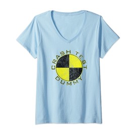 Womens CRASH TEST DUMMY COSTUME PRETEND I'M A CRASH TEST DUMMY V-Neck T-Shirt