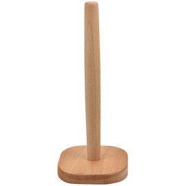 Kitchen Roll Holder, Freestanding Wooden Kitchen Roll Stand, Non-Slip Paper Towel Holder for Kitchen, Bathroom, Thread, Helmet Stand