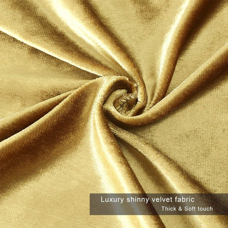 Gold Velvet Decorative Throw Pillow Covers for Sofa Bed 2