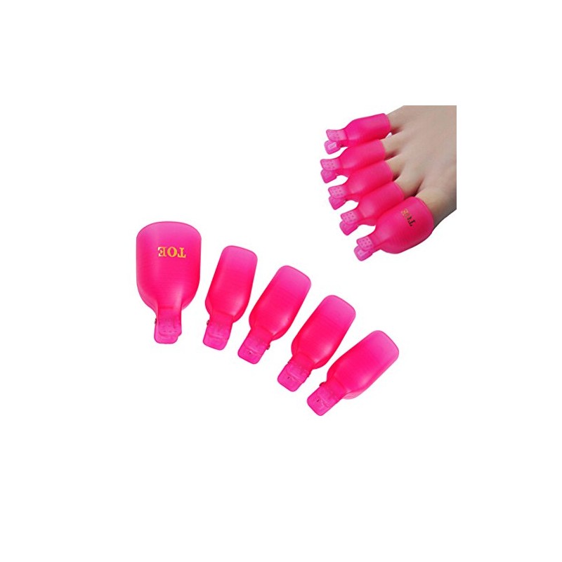 yueton Pack of 10 Reusable Toenail Nail Art Soak Off
