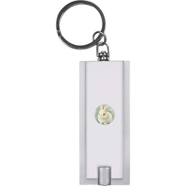 Azeeda 'Cute White Bunny' Keyring LED Torch (KT00042460)