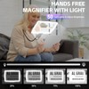 Large Hands Free Magnifying Glass with Light 50 Ultra-Bright LEDs