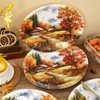 50 Pcs Fall Paper Plates 12 Inch Large Watercolor Landscape