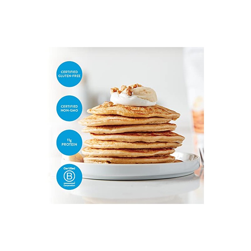 King Arthur Flour Gluten Free Protein Pancake Mix, Non-GMO Project
