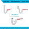 (1 Pack-White) eflyefly 1-1/2 inch J Adjustable Bend for Kitchen