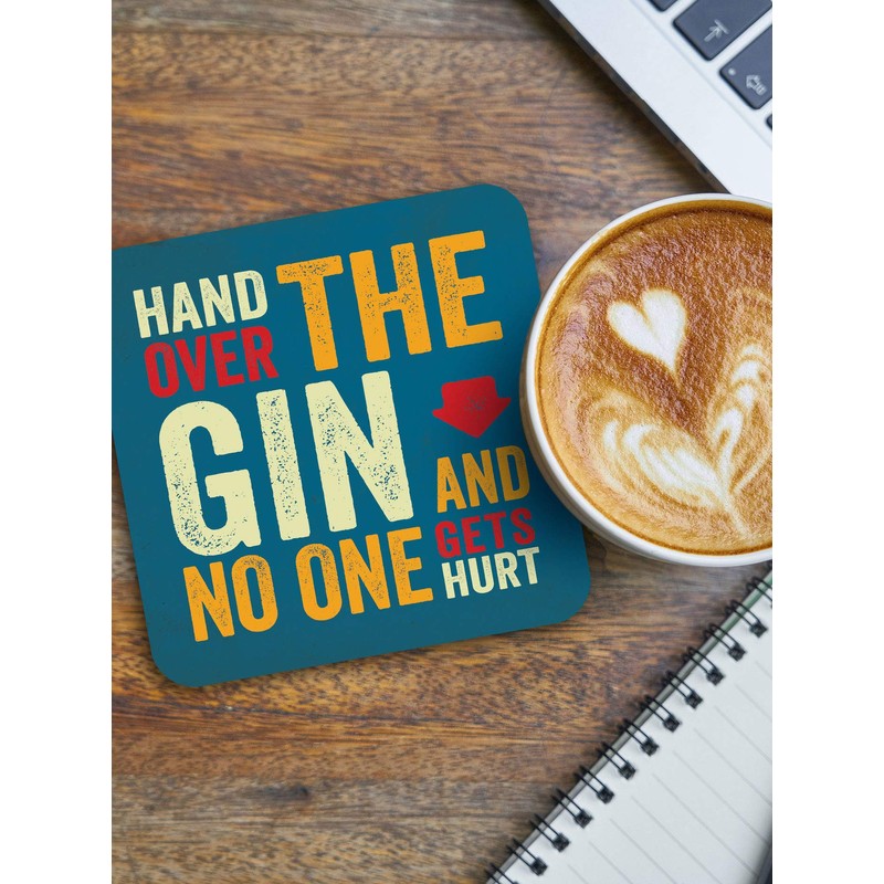 Brainbox Candy - Funny 'Hand Over Gin Coaster' - Small