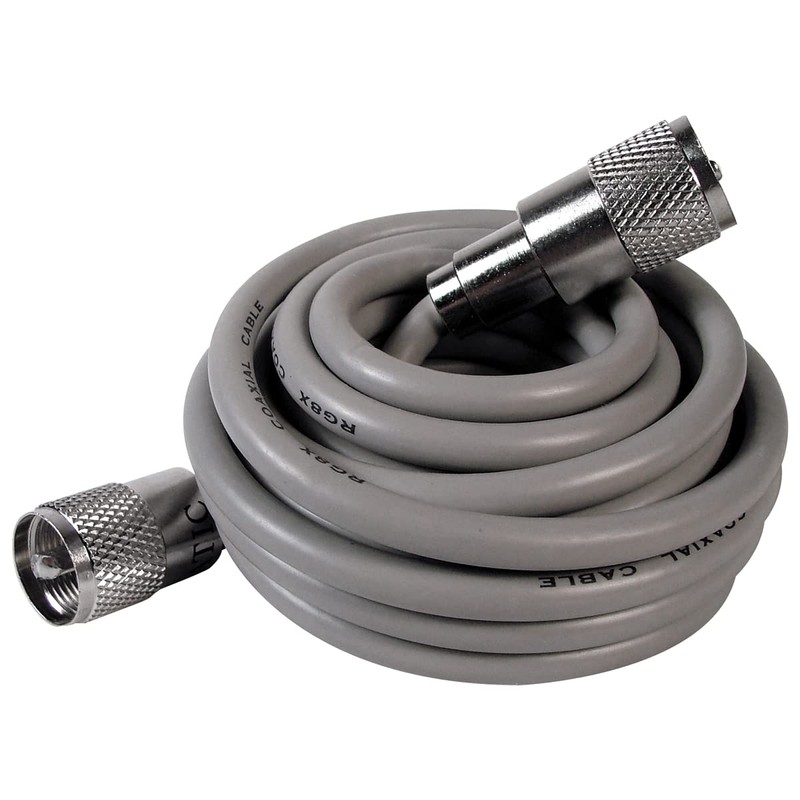 Astatic 302-10268 Grey 3' CBL with Pl259 Connectors