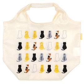 Hamamonyo Eco Tote Small Sitting Cat, white (off-white)