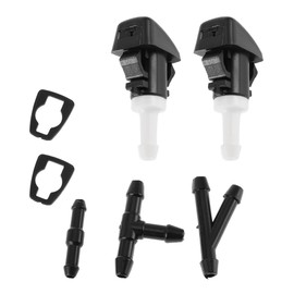 HOPESPANNER No.986303J000 Windshield Washer Nozzle for Hyundai Santa Fe 2013-2018 Black,White Front Windshield Spray Nozzles Wiper Spray Washer Jet Plastic 1 Set