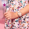 WATCH Tikkers Rose Gold Girls Designer Style White Strap