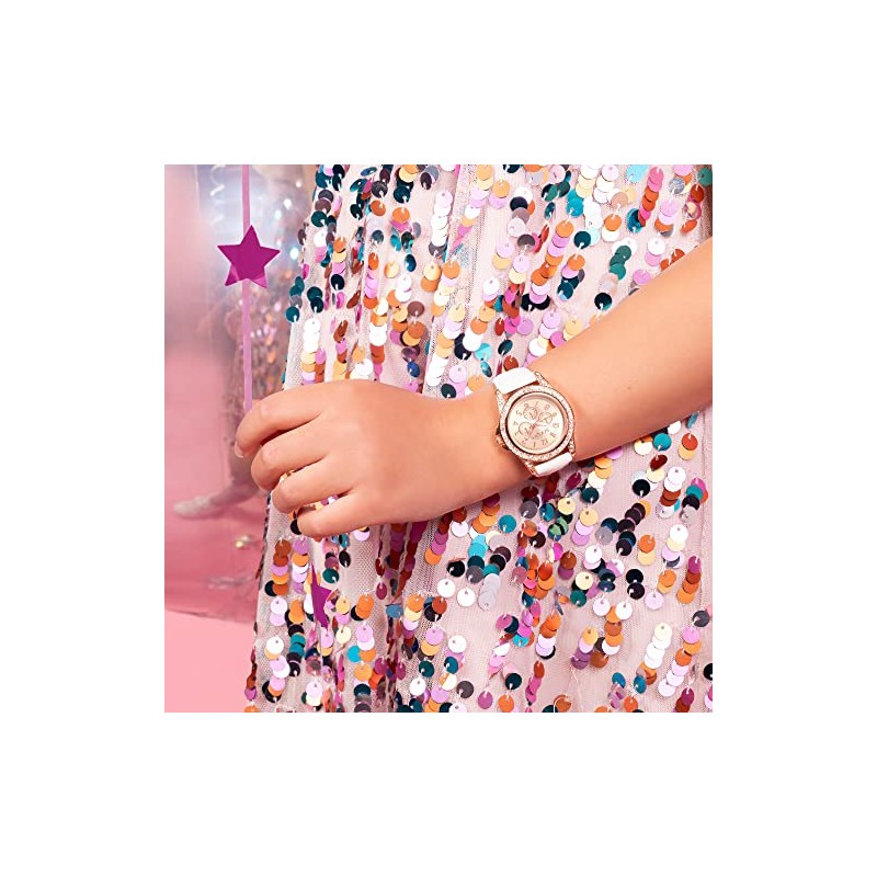 WATCH Tikkers Rose Gold Girls Designer Style White Strap