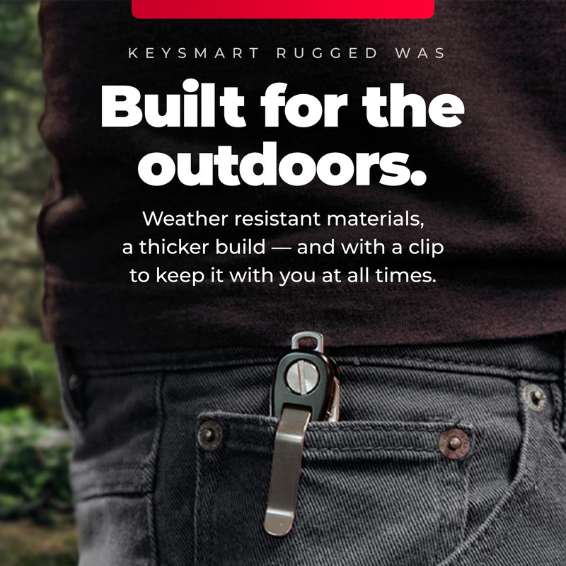 KeySmart Rugged - Multi-Tool Key Holder with Bottle Opener and