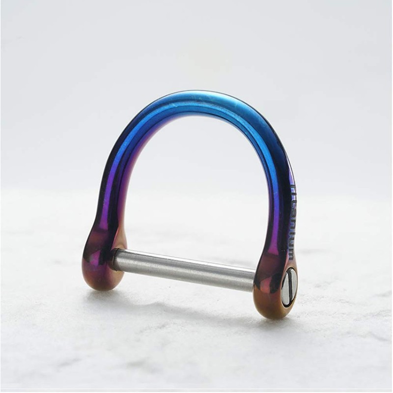 [TISUR] Key Ring Titanium Key Chain D-Ring for Smart Key