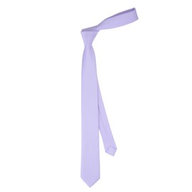 DWOY Necktie for Men and Women Solid Color Slim Men's Tie 6 cm (Lilac)