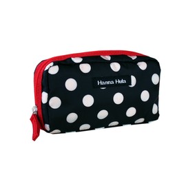 Hanna Hula (hannah) Flat Pet singurufasuna-po-ti Pocket with mini pouch Lightweight Dog Polka Black