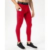 LEICHR Red Men's Sports Compression Pants & Tights Dry Fit