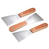 uxcell Putty Scraper 3" Cr-V Steel Stiff Putty Knives with