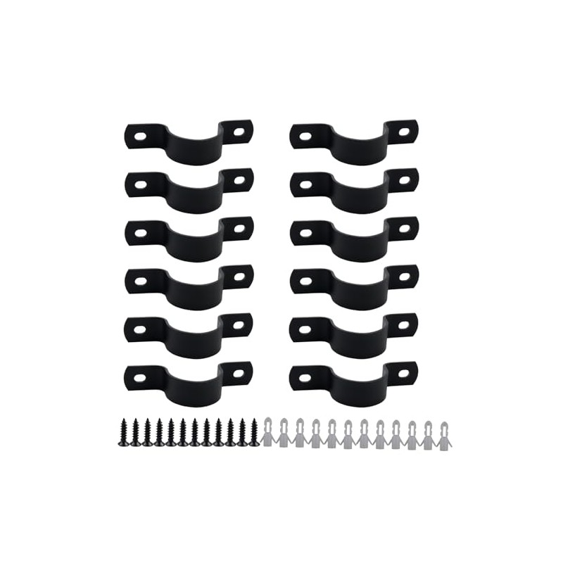 3/4 Inch DN20 Pipe Strap 12Pcs, Two Hole Fixing U