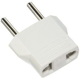 Ckitze Round White USA to Europe/Asia/Africa Travel Power Plug Adapter
