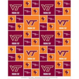 Virginia Tech Hokies Checker Cotton Fabric