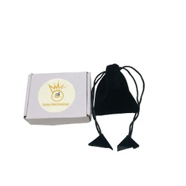 Black Tourmaline crystal Orgone pendant Gemstone Pendant with wax cord rope chain for necklace Energy Generator Crystal obsidian chakra stone used for Stress Relief, Yoga Spiritual Energy gift Him Her