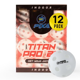 PIXA Titan Pro 26 Indoor Pickleball Ball - USAPA Approved, Enhanced Durability, Consistent Bounce – Optic White – 12-Pack