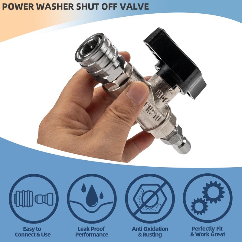 DN10 Ball Valve for Pressure Washer, 3/8" Quick Connect Ball