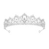 rhinestones tiara for women girls - Color: Silver