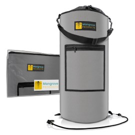 Portable Boat Trash Can, Reusable Trash Bag, Leakproof Liner, Boat Storage Organizer, Trash Bag Holder, Boat Accessories Marine, Pontoon Boat Accessories, Fishing, Sandbar, or Camping Gifts (Gray)