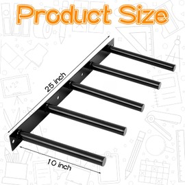 Shimeyao Wall Mounted Jump Rope Rack Multi Purpose Gym Rack Organizer Fitness Equipment Storage Holder for Resistance Bands, Jump Ropes, Straps, Foam Rollers, Hardware Included