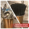 JUST-BUY Stainless Steel Solid Flatware Utensils Holder, Caddy, Crock, Cylinder