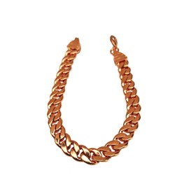 SHINDE EXPORTS pure copper large solid heavy chain link bracelet for men women (designer 12gms)
