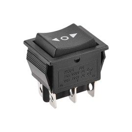 uxcell DPDT Boat Rocker Switch Toggle Switch for Boat Marine 6pins Momentary ON/OFF/ON AC 250V/16A 125V/20A 1pcs