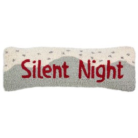Chandler 4 Corners Artist-Designed Silent Night Hand-Hooked Wool Decorative Throw Pillow (8 in x 24 in) Christmas Pillow for Couches & Beds - Easy Case, Low Maintenance - Winter, Holiday Home Décor