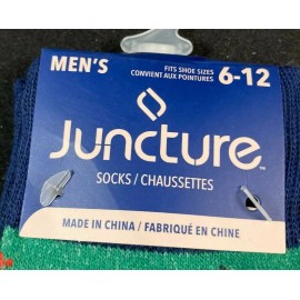 Juncture - Golf Course - Green / Blue Socks - Size Men's 6-12 - Novelty Socks