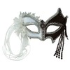 Bristol Novelty EM422 Mask with Tassels | Black/White | Pack