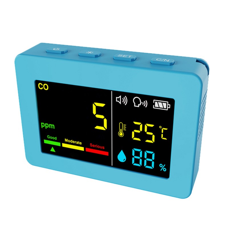 Portable Air Quality Meter 3in1 CO Temperature and Humidity Tester