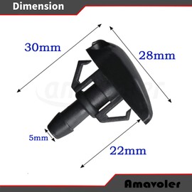 Amavoler Windshield Washer Nozzle Aftermarket Accessory Fit for 98-04Nissan Frontier, 00-04 Xterra. OEM #: 28931-3S500. (2pcs)