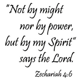 Sweet Grass Stamps Not by might, by my Spirit bible verse unmounted rubber stamp, Zechariah 4:6 #16