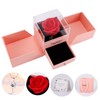 SOYCCYOP Preserved Rose Box with Necklace, Artificial Rose Flower Gifts