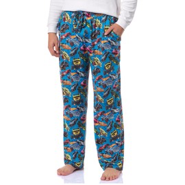 Hot Wheels Sleep Family Bone Shaker Sharkruiser Tossed Cars Print Pajama Pants (Adult, Medium)