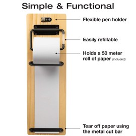 Excello Global Products Wall Mounted Note Paper Dispenser with a 160 Foot roll of Paper Included