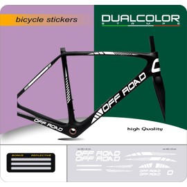 Set of 13 Bike Frame Stickers Universal Off Road Protection B0164 (Gloss White)