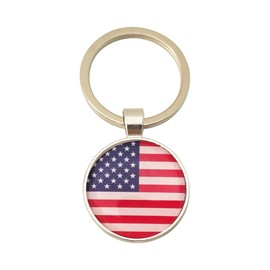 FRACTAL CREATION France Italy Sweden Germany America Japan British Flag Keychain Key Ring Key Tag Accessories, U.S.